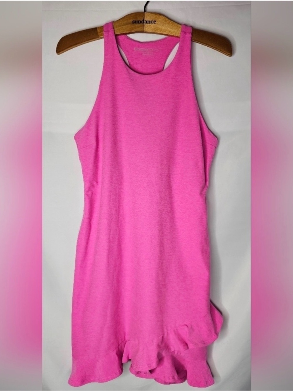 Beyond Yoga Bright Pink Ruffle Hem Mini Dress - Picture 5 of 8